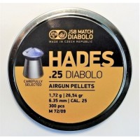 Пульки  JSB Hades 6,35 мм (cal.25) 1,7 г (300 шт)