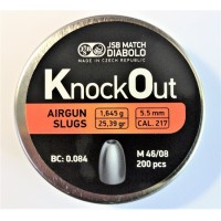 Пульки  JSB KnockOut Slug 5,5 мм ( cal.217) 1,645 гр (200 шт) 