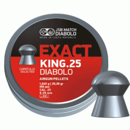  Пульки JSB Diabolo KING EXACT 6.35 мм (cal.25) 1.645г (350 шт.)