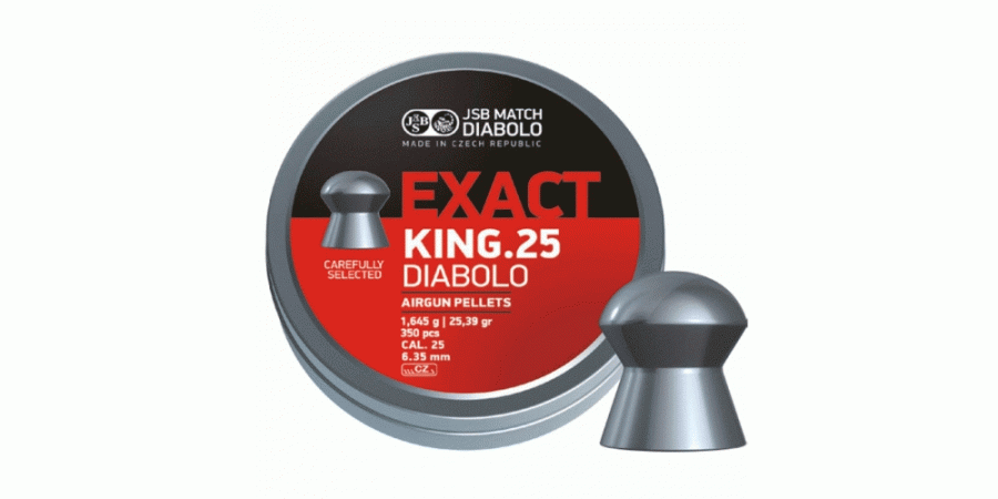 JSB Diabolo KING EXACT 6.35 мм (cal.25) 1.645г (350 шт.)