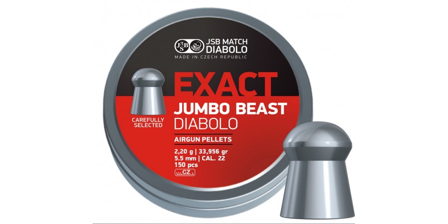 JSB Diabolo JUMBO EXACT BEAST 5.52 мм (cal.22) 2.2 г (150 шт.)